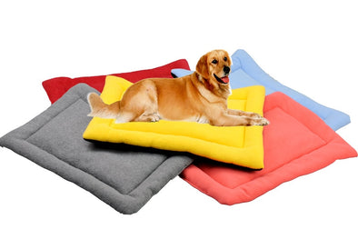 Cotton Pet Cushion House Soft Dog Bed Mat Warm Dog Blanket Solid Fleece Lounger Bed For Small Medium Large Dogs Pet Products