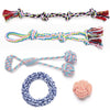 1 Set Dog Chewing Toys Set Chew Toys Gift Set Pet Rope Flying Discs Toy Durable Braided Bone Chewing Training Toys Rope 5-10 pcs