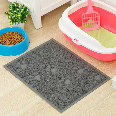 Square Pad Portable Litter Mat PVC Easy Clean Pets Home Thicken Dog Non Slip Paws Printed Soft Cat