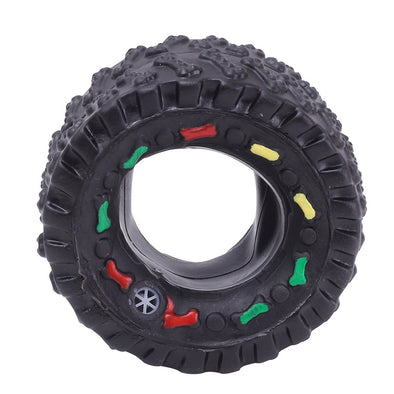 Dog Toys Bite Resistant Chew Squeaky Toys for Small/Medium Dogs Training Interactive Tire Shape Tough Pet Supplies for Puppy Dog