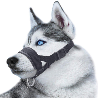 Nylon Dog Muzzle for Small,Medium,Large Dogs Prevent from Biting,Barking and Chewing,Adjustable Loop