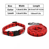 Blue Dog Collar Leash Set Adjustable Dogs Collars With Leash for Small Medium Dogs Striped Pet Collars Leashes Set Pitbull Pug