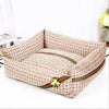 Large Dog Winter Beds Luxury Pet Sofas Cushion PP Cotton Velvet Warm Kennel Removable Cover Small Dog Cat House Anti-dirty Beds
