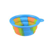 Folding Silicone Dog Bow Portable Outdoor Travel Pet Dog Bowl Drinking Water Pet Product Bowls with Buckle Puppy Doggy Feeder