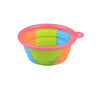 Folding Silicone Dog Bow Portable Outdoor Travel Pet Dog Bowl Drinking Water Pet Product Bowls with Buckle Puppy Doggy Feeder