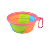 Folding Silicone Dog Bow Portable Outdoor Travel Pet Dog Bowl Drinking Water Pet Product Bowls with Buckle Puppy Doggy Feeder