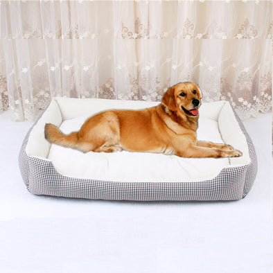 Pet Bed Big Dog Bed Warm Lattice Bed For Dogs Winter Dogs Matress Puppy Kennel Dog's Mat Cushion For Small Medium Large Dogs