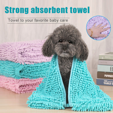 Dog Towel Microfiber Ultra Absorbent Quick Dry Lint-Free Pet Bath Towels BJStore