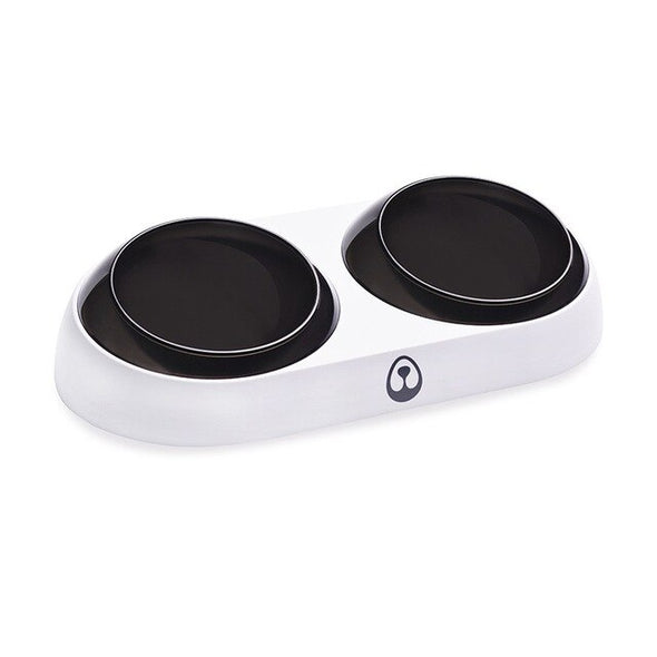 Pet Cat Double Bowls Food Water Feeder Bowl Detachable Adjustable Dog Bowl Puppy Food Tray