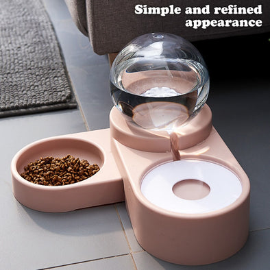 New Bubble Pet Bowls Cat Food Automatic Feeder 1.8L Fountain for Water Drinking Single Large Bowl Dog Kitten Feeding Container