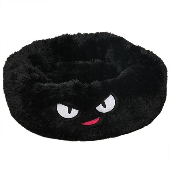 Round Plush Cat Bed Long Plush Super Soft Dog Bed For Small Dogs Cats Nest Winter Warm Sleeping Bed Lounger Cat House Puppy Mat