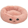 Round Plush Cat Bed Long Plush Super Soft Dog Bed For Small Dogs Cats Nest Winter Warm Sleeping Bed Lounger Cat House Puppy Mat