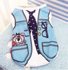 New Summer 5 Colors Lovely Cartoon Dog Vest Cool Breathable Sunscreen Clothes for Puppy Chihuahua Cat Clothing Pet Supplies