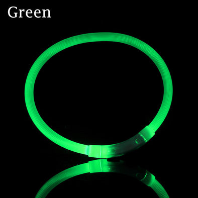 1PC Adjustable Rechargeable Useful New USB Waterproof LED Flashing Light Luminous Band Safety Belt Pet Dog Collar Tools