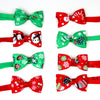 Lovely Cat Dog Collar Bow Tie Christmas Adjustable Neck Strap Dog Grooming Accessories Xmas Pets Products Cat Supplies
