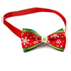 Lovely Cat Dog Collar Bow Tie Christmas Adjustable Neck Strap Dog Grooming Accessories Xmas Pets Products Cat Supplies