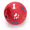 Dog Toy Rubber Ball Chew Dispenser Leakage Food Play Ball Interactive Pet Dental Teething Training Toy Blue Red 7.5cm/2.95''