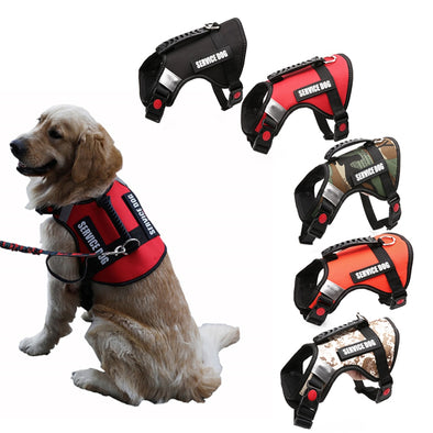 Reflective Dog Harness Vest Anti Flushing Walking Vest Leash For Middle Dog Big Dog Service Safety Harnesses Dog Supplies PP064