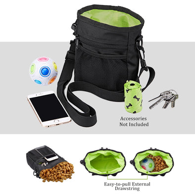 Dog Feeders Treat Training Pouch Multiple Pockets Easily Carrying Pet Treats Toys Built-in Poop Bags Dispenser Pet Dog Walking