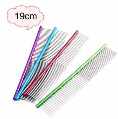 19cm High Quality Dog Comb Professional Steel Grooming Comb Dog Cat Cleaning Brush