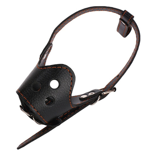 Adjustable Breathable Mask PU Leather Pet Dog Muzzle Anti Bark Bite Chew Safety for Small Large Dogs Mouth Soft Muzzles Training