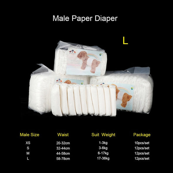 Pet Cat Paper Diaper Female And Male Dog Sanitary Hygienic Pants Training Pad Absorbent Odor Reduce Mat Short Panties