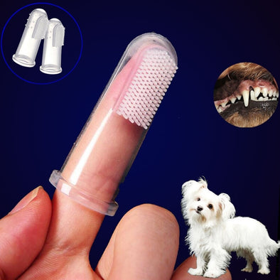 Supplies Toothbrush Teeth Cleaning Brush Pet Cat dog Care Latex