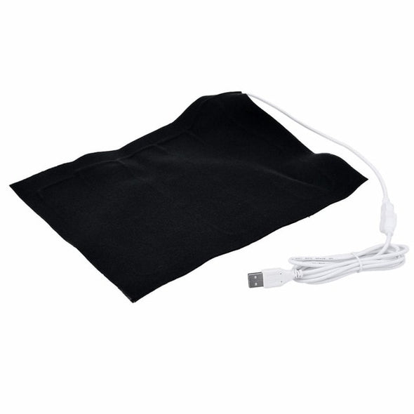 New 5V USB Electric Heating Pad Carbon Fiber Cloth Heater Pad Heating Element for Pet Belt Warmer 50 Celsius Degree Hot