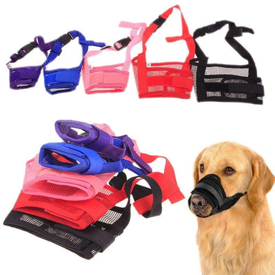 1PC Dog Training Product Pet Dog Adjustable Mask Mesh Breathable Muzzles Small Large Dog Mouth Muzzle Anti Bark Bite Chew