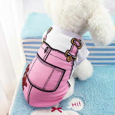Summer Pet Dog Clothes Puppy Dog Vest Shirt Fake Strap T-shirts for dogs cooling vest Clothing for that terrier vest for dog