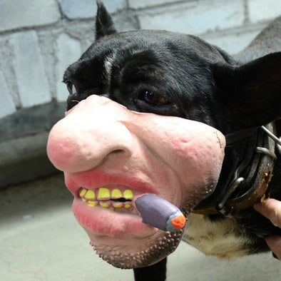 Halloween Scary Funny Dog Muzzle Harness Silicone Anti-bite Dog Muzzles Stop Bark Bite Mouth Mask Adjustable For Small Dog Pets