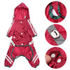 Comfortable Green/ Yellow/ Red Dog Hooded Raincoat Waterproof Rain Coat Pet Jacket Puppy Rainwear Outdoor Clothes Pet Clothing