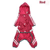 Comfortable Green/ Yellow/ Red Dog Hooded Raincoat Waterproof Rain Coat Pet Jacket Puppy Rainwear Outdoor Clothes Pet Clothing