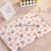 Cute Pet Small Warm Blanket Paw Print Dog Cat Hamsters Puppy Fleece Soft Beds Mat Cushion Pad