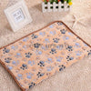 Cute Pet Small Warm Blanket Paw Print Dog Cat Hamsters Puppy Fleece Soft Beds Mat Cushion Pad